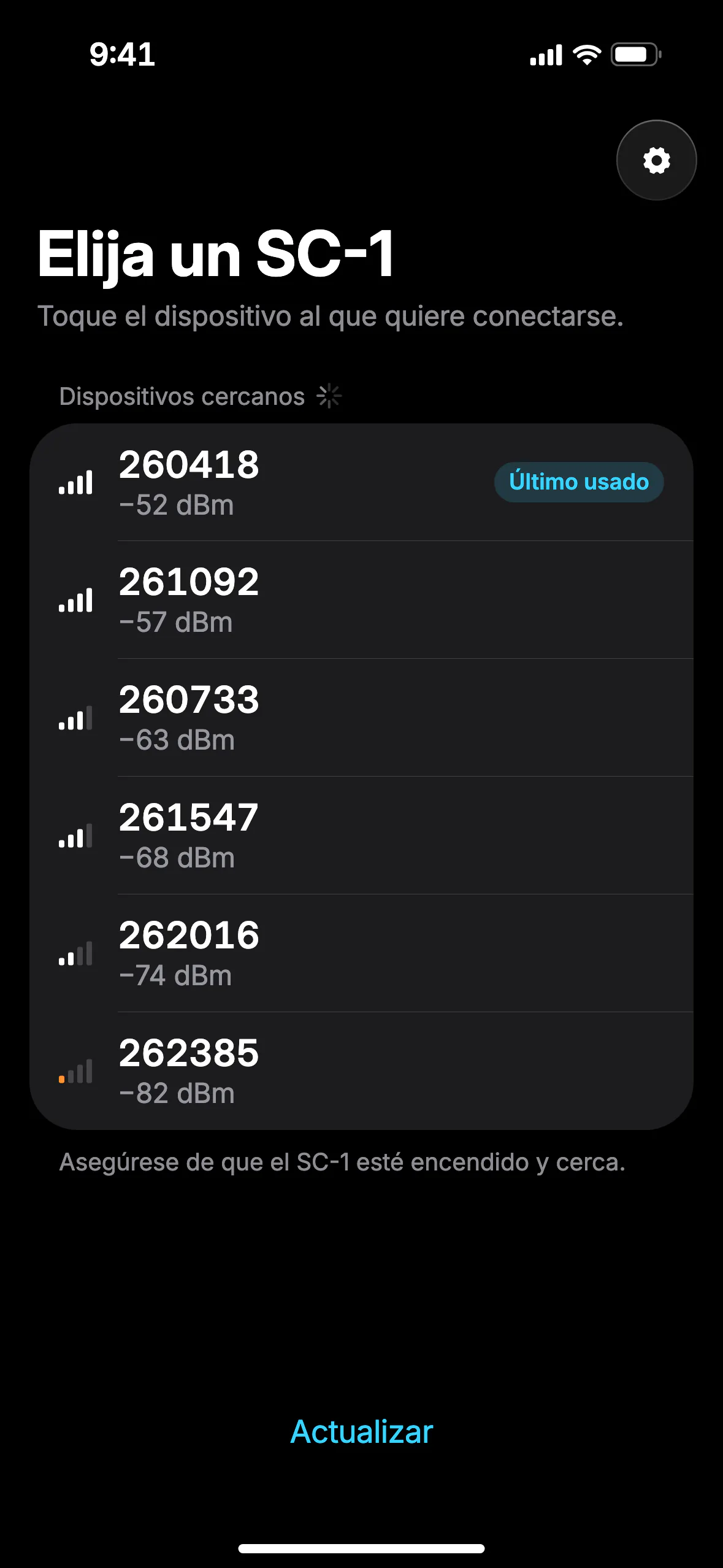 SConnect app screen